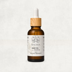 Rauhia Sage Oil 30ml bottle for skin and scent rituals