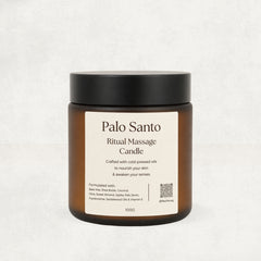 Rauhia Palo Santo massage candle with sandalwood