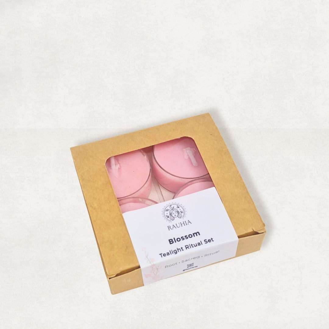Rauhia Blossom scented tealights with Japanese cherry blossom