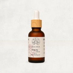 Rauhia Rose Oil 30ml bottle with Egyptian rose essential oil