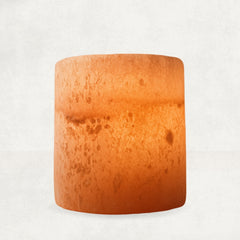 Rauhia Siwa salt candle holder with warm amber tealight