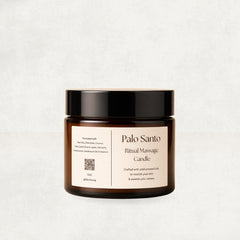 Rauhia Palo Santo massage candle with sandalwood